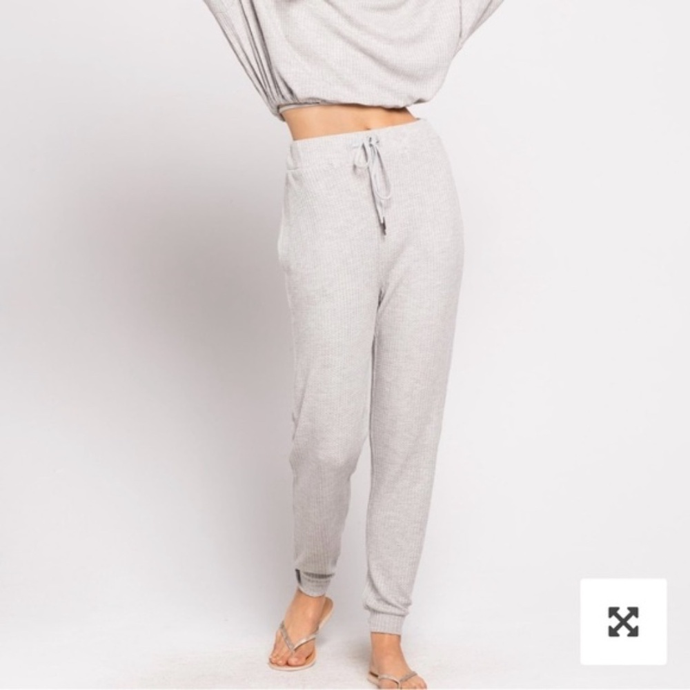 L*Space Venice Beach waffle knit jogger pant (size L) NWOT